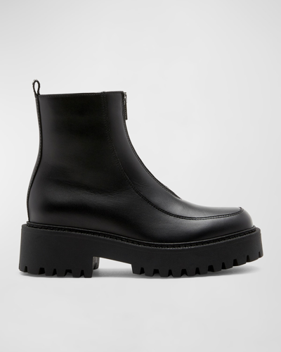 La Canadienne Deon Genuine Shearling Waterproof Bootie In Black
