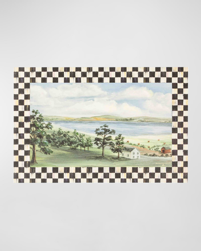 Mackenzie-childs Courtly Check Landscape Floor Mat, 2' X 3'