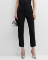 DICE KAYEK SIDE-STRIPE SLIM-LEG ANKLE TUXEDO TROUSERS