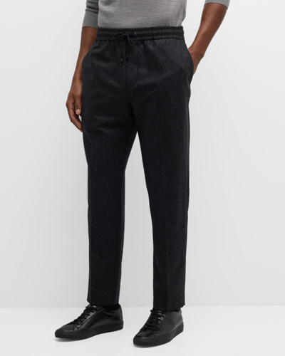 Frame Men's Modern Flannel Travel Pants In Charcoal Grey