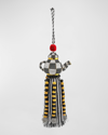 Mackenzie-childs Courtly Check Tea Kettle Beaded Tassel