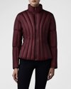 Mackage Lany Light-down Vertical Quilted Puffer Jacket In Garnet