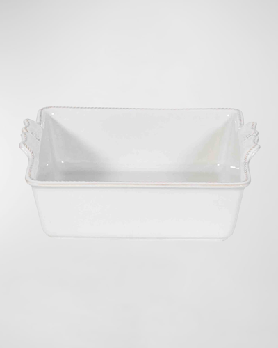 Juliska Berry & Thread Square Ceramic Baking Dish In Whitewash