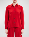 Theory Straight Fit Shirt In Red