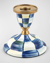 MACKENZIE-CHILDS ROYAL CHECK ENAMEL CANDLESTICK