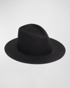 EUGENIA KIM BLAINE BLACK WOOL FEDORA