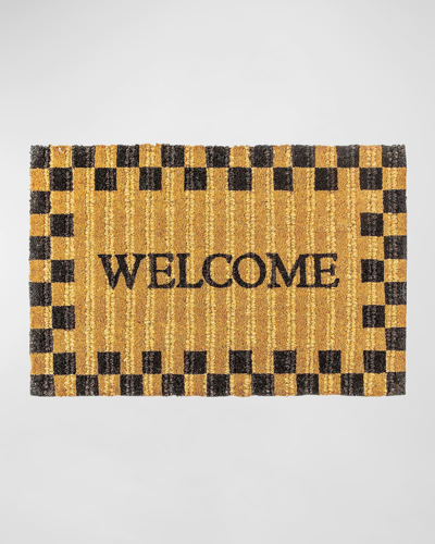 Mackenzie-childs Welcome Checked Entrance Mat