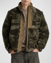G-star Raw Men's G-star Camouflage Fleece Jacket In Turf Woodland Cam