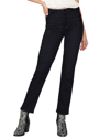 Paige Cindy Twisted Seam Slit Pant In Black Velvet