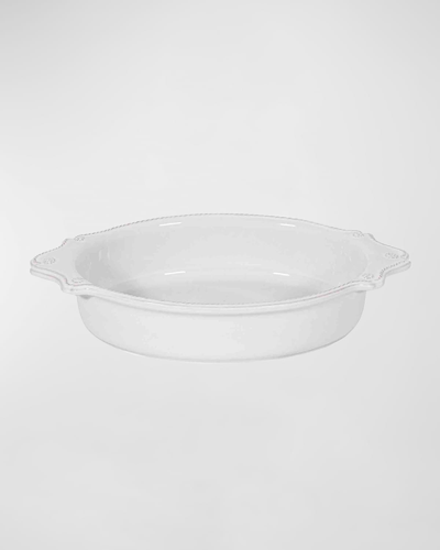 Juliska Berry & Thread Whitewash 13" Oval Baker In White Wash