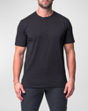 Maceoo Men's Core Henley Shirt In Black