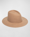 EUGENIA KIM BLAINE CAMEL WOOL FEDORA