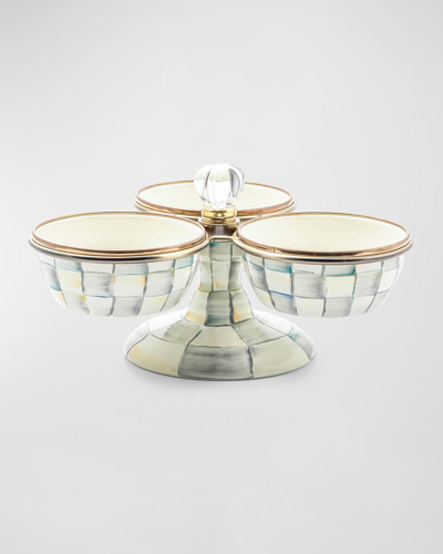 MACKENZIE-CHILDS STERLING CHECK TRIPLICITY