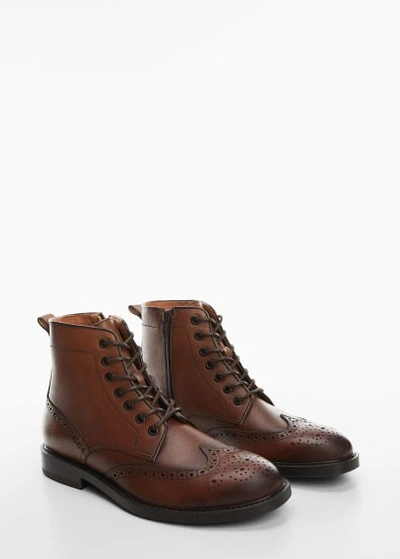 Mango Man Ankle Boots Leather