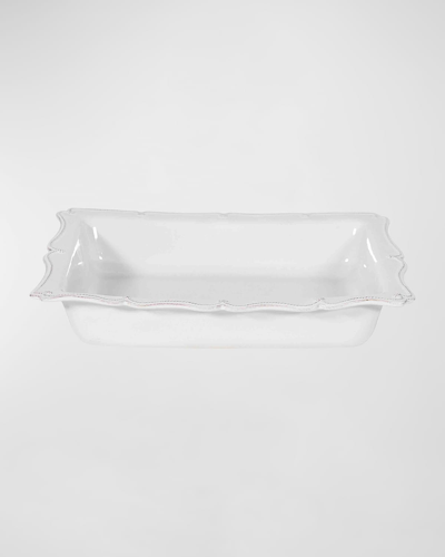 Juliska Berry & Thread 17-inch Rectangular Ceramic Baking Dish In White Wash