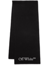 Off-white Off White Wool Scarf In Black