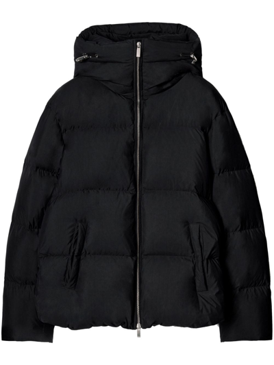 Off-white Patch Arrow Down Puffer Jacket In Black
