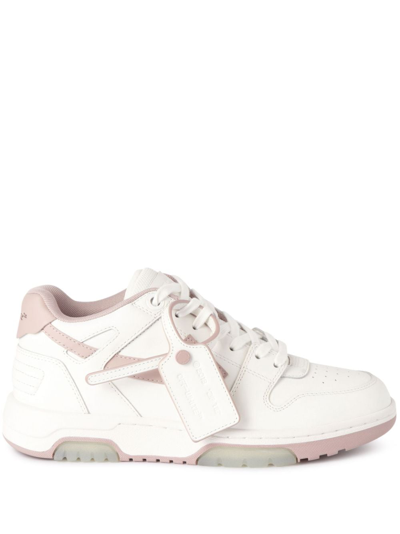 Off-white Out Of Office Leather Sneakers In Pink
