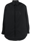 Valentino Vltn-patch Concealed Placket Shirt