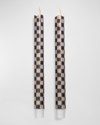 Mackenzie-childs Courtly Check Flicker Taper Candles, Set Of 2