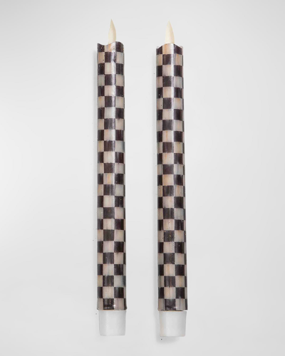 Mackenzie-childs Courtly Check Flicker Taper Candles, Set Of 2