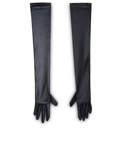 Saint Laurent Long Gloves In Black