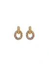 Oscar De La Renta Fortuna Crystal Drop Clip-on Earrings In Amethyst Multi
