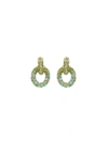 Oscar De La Renta Fortuna Crystal Drop Clip-on Earrings In Blue Multi