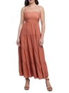 L Agence L'agence Veda Linen-blend Tiered Midi Dress In Pink