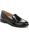 Naturalizer Milo Womens Leather Slip On Loafers In Black