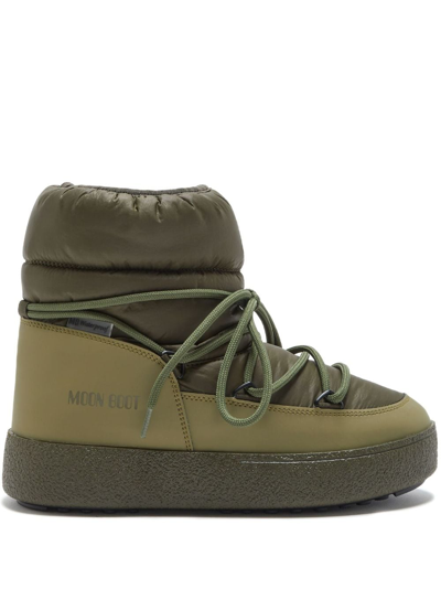 Moon Boot Logo-print Ankle-length Boots In Green