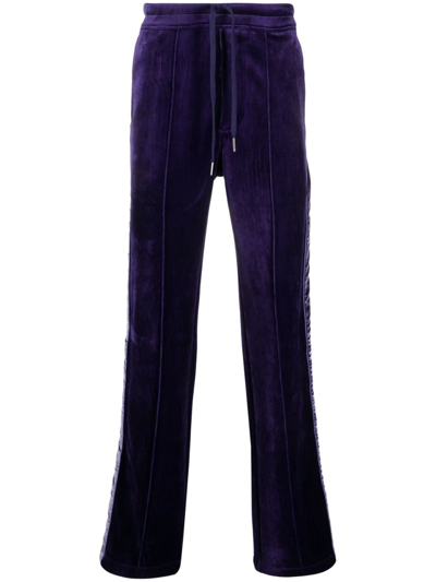 Tom Ford Straight-leg Velour Track Pants In Purple