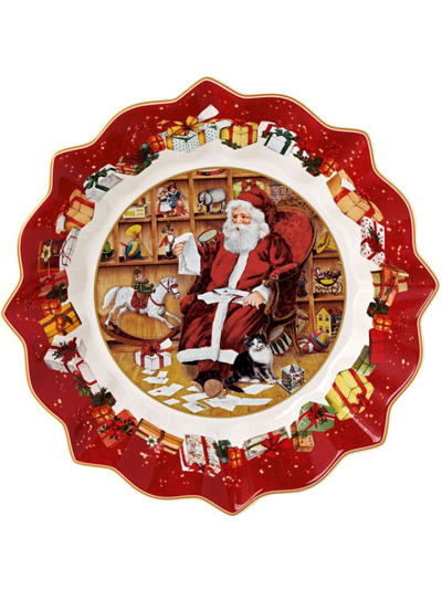 Villeroy & Boch Santa Claus-print Porcelain Plate In Multicolour