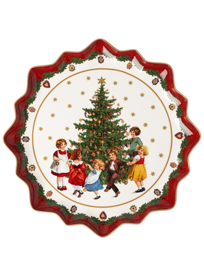 Villeroy & Boch Graphic-print Porcelain Plate In Multicolour