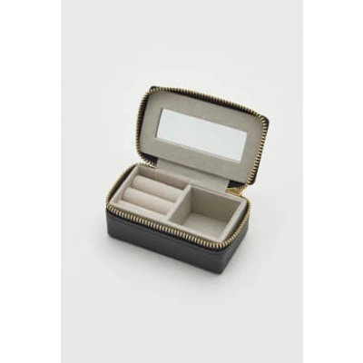 Estella Bartlett Treasure Me Leather Tiny Jewellery Box In Black