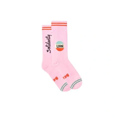 Bella Freud Lion Socks In Pink