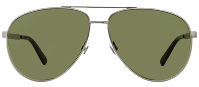 Gucci Gg0137s 003 Aviator Sunglasses In Green