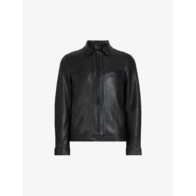 Allsaints Leather Luck Jacket In Black