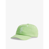 SPORTY AND RICH SPORTY & RICH WOMEN'S WASHED KELLY LOGO-EMBROIDERED COTTON BASEBALL CAP