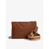 Ted Baker Womens Brown Esille Leather Cross-body Bag