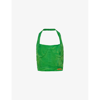 Heron Preston Womens Green Distressed Open-back Denim Top In Green