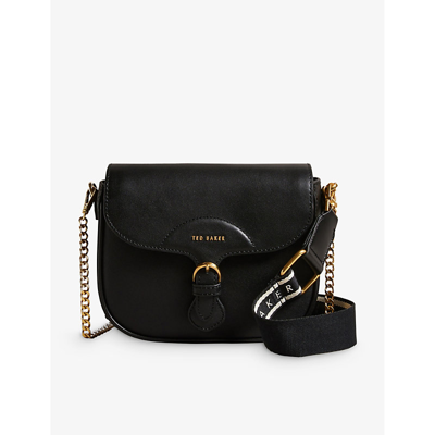 Ted Baker Esia Leather Cross-body Bag In Black