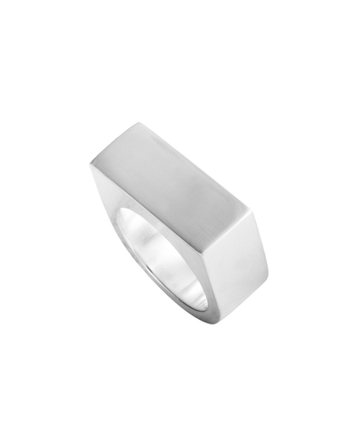 Georg Jensen Aria Silver Flat Band Ring In White