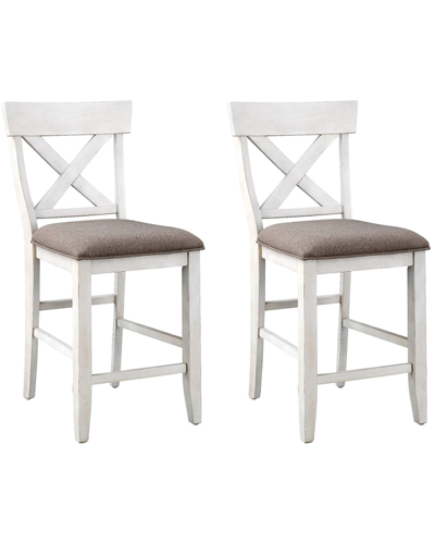 Coast To Coast Set Of 2 Bar Harbor Ii Counter Height Dining Chairs