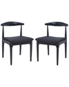 Safavieh Set Of 2 Lionel Retro Dining Chairs In Black