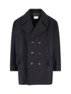 Maison Margiela Oversized Double-breasted Coat In Black  