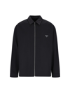 Prada Recycled Polyamide Jacket In Black  
