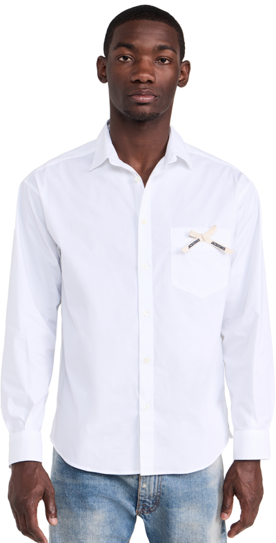 Jacquemus La Chemise Simon Cotton Shirt In White