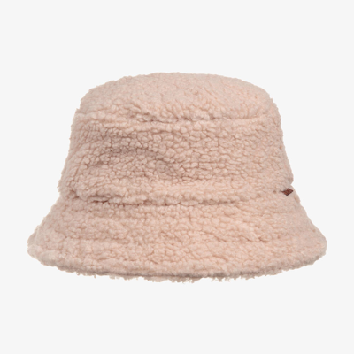 Molo Kids' Girls Pink Faux Shearling Bucket Hat