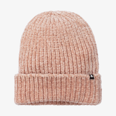 Molo Kids' Girls Pink Chenille Knit Beanie Hat